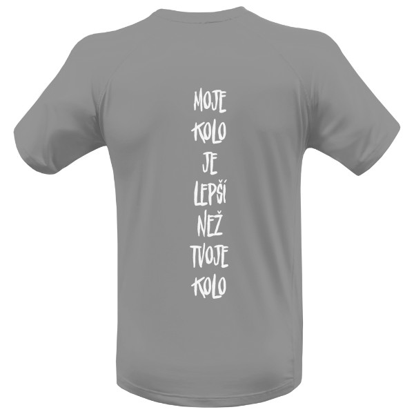 Pánské funkční tričko Premium s potiskem Moje kolo - bílá